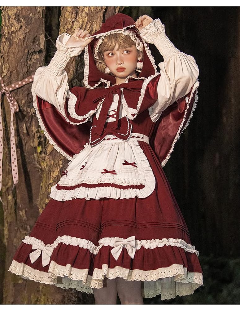Amazon.co.jp: [Lomohanaga] ロリータ ワンピース メイド